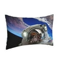 thumbnail image 2 of Balery Astronaut In Outer Space Pillow Covers,Bed Pilowcases,Reversible Plush Throw Pillow Covers End Pillow Encasement,Pillow Case - 14"X20", 2 of 9