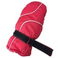 thumbnail image 3 of Greeniant Niños esquí mitones niños manos calentador niños pequeños mitón deporte al aire libre invierno mitón ropa accesorio mano Ciclismo Rosa roja, 3 of 5