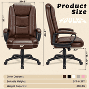 Waleaf Home Office Chair, 400LBS 8Hours Heavy Duty Design, Ergonomic High Back Cushion Lumbar Back Support, Computer Desk Chair, Big and Tall Chair for Work