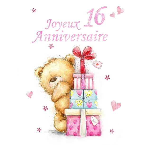 Joyeux Anniversaire 16 Mieux Qu Une Carte D Anniversaire Adorable Ours Avec Des Cadeaux Concu Livre D Anniversaire Qui Peut Etre Utilise Comme Un Journal Ou Un Cahier Paperback Walmart Com Walmart Com