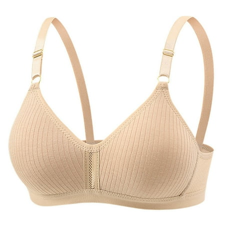 LLYWEY Non Wire Bras for Women on Clearance Comfortable Bras Women Ladies Balconette Bra Style-289 Women Seamless Bra Feature Adult Female Sports Sports Bras Beige 38B