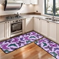 thumbnail image 3 of Kitchen Rugs Sets Of 2,Purple Butterfly Pattern Anti Fatigue Kitchen Mat Rugs Non Slip Washable,Decorative Kitchen Floor Mats for Kitchen,Sink,Laundry,17"x47"+17"x47", 3 of 5