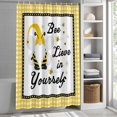 thumbnail image 3 of Sweet Gnomes Bee Fabric Shower Curtain Daisy Flower Bee Honeycomb Cute Cartoon Washable Shower Curtains for Bathroom, Waterproof Bath Curtain with Hooks Home Decor 36x72in, 3 of 8