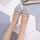 thumbnail image 2 of 1 par de zapatos desnudos planos puntiagudos de verano elegantes zapatos de mujer soltera antideslizantes con perlas, 2 of 5