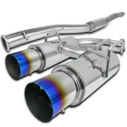 Spec-D Tuning  N1 Style Catback Exhaust System Burnt Tip for 08 to 11 Mitsubishi Evolution