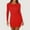 Red, variant on Idoravan Women's Dress Clearance Summer Women Long Sleeve Sexy Solid Round Neck Dress Ladies Casual Mini Dress