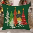 thumbnail image 5 of Green Christmas Pillow Covers 18x18 Inch Set of 2 Christmas Tree Xmas Farmhouse Decoration Pillow Cases New Year Winter Holiday Cotton Linen Cushion Cover for Home Sofa Couch Decor, 5 of 6