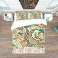 thumbnail image 3 of Designart 'Floral Pattern Background' Bohemian & Eclectic Duvet Cover Set, 3 of 4