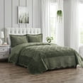 thumbnail image 2 of VCNY Home Westland 3-Piece Olive Moss Solid Tile Bedspread Set, Full, Adult, Unisex, 2 of 5