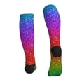 thumbnail image 4 of Compression Socks for Women and Men - Rainbow Glitter Compression Socks Circulation for Workout, 4 of 8