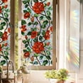 thumbnail image 3 of Window Privacy Film, Magnolia Stained Glass Window Clings Holographic Prism Bathroom Decorative Stickers Home Window Tint Sun Blocking Static Cling Door Covering 16.93" x 39.37 ", 3 of 7