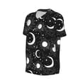 thumbnail image 2 of Rocae Crescent and Stars for Breathable Men's Baseball T-Shirt Fashionable Casual Baseball Jersey, Moisture-wicking Sportswear Large, 2 of 9