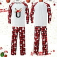 thumbnail image 5 of mgoYE Matching Christmas Pajamas for Family Family Christmas Pajamas Matching Sets Initials 26 Letter Prints Plaid Xmas Pjs Family Soft Loungewear Sets, 5 of 9