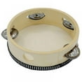 thumbnail image 2 of 4 Pack Hand Held Tambourine Drum 4 inch Bell Birch Metal Jingles Percussion Gift Musical Educational Drum Instrument for KTV Party Kids Games, 2 of 6