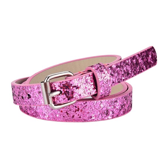 TELOLY Toddler Child Boys Belts for Jeans Dresses Pants Girls Leather Waist Belt with Buckle Pink One Size