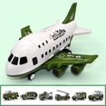 thumbnail image 3 of Aircraft Passenger Plane Carrier Kids Air Freighter Toy with 6 Vehicles for Kids Vehicles, 3 of 6