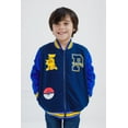 thumbnail image 2 of Pokemon Pikachu French Terry Varsity Zip Up Bomber Jacket Little Kid to Big Kid, 2 of 5