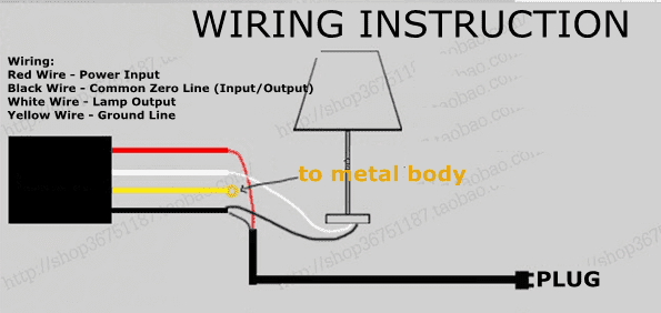 Touch Lamp Switch Wiring Diagram from i5.walmartimages.com