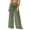 Army Green, variant on Womens Chiffon Beach Pants Elastic Waist Sun Protection Boho Shorts Solid Quick Dry Wide Leg Pants Vacation Shorts