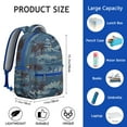thumbnail image 6 of Lecture Hall Hawaii Tropical Wind Palm Leaves Bookbag: Spacious & Lightweight Laptop Backpack for Students, Perfect for Campus Commute, A Wonderful Gift for Women and Men This School Year, 6 of 6