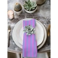 thumbnail image 2 of Purple Striped Cloth Napkins Set of 4 Reusable Dinner Napkins, Geometric Pink Vertical Solid Rainbow Cocktail Napkin Washable Table Napkins for Wedding/Holiday Party/Baby Shower 20"x20", 2 of 7