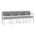 thumbnail image 1 of Fauteuil de Réception en Acier Lenox pour Salle d'Attente 4 Places / Acier Argenté / Gris, 1 of 5
