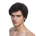 thumbnail image 1 of SGACAI Peluca corta ondulada para hombre adulto guapo, color negro natural, para fiesta de cosplay, cabello completo en capas., 1 of 6