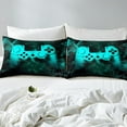 thumbnail image 4 of Erosebridal Cyan Gamepad Sheet Set Twin , Teens Gamer Gaming Bedding Sets Twin Size, Game Theme Bedroom Decor 3pcs, 4 of 7