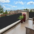 thumbnail image 5 of CJC Balcony Privacy Screen Cover, Privacy Screen Balcony Shield for Porch Deck Backyard Patio, 3'x16.5', Black, 5 of 9