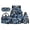 Blue Camo Hunting, variant on Desert Camo Bow 17 Inch Large Capacity 4-Piece Backpack Set, Lightweight Hunting Style School Bag for Kids Teenagers Back to School