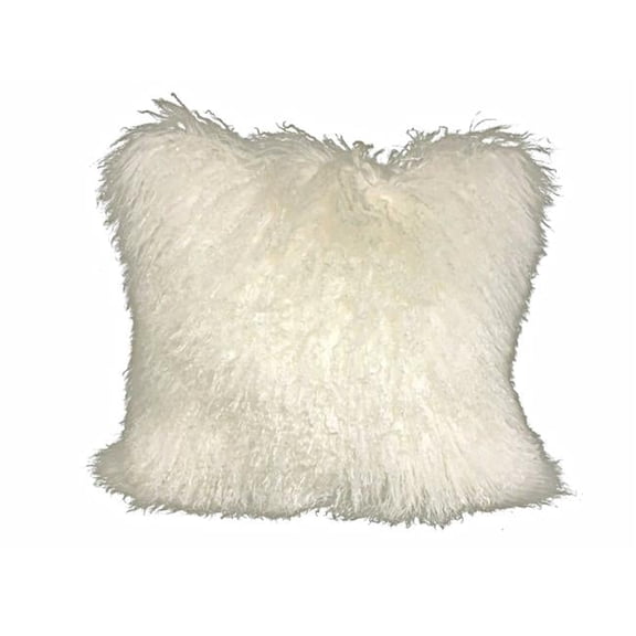 Creamy Natural Tibetan Lamb Pillow