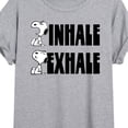 thumbnail image 3 of Peanuts - Snoopy Inhale Exhale - Women's Oversized T-Shirt, 3 of 6