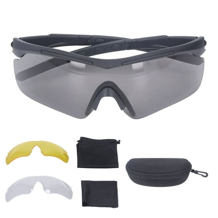 

PC Sports Sunglasses Sports Sunglasses Explosion Proof Ergonomic Scratch Proof For Climbing Black