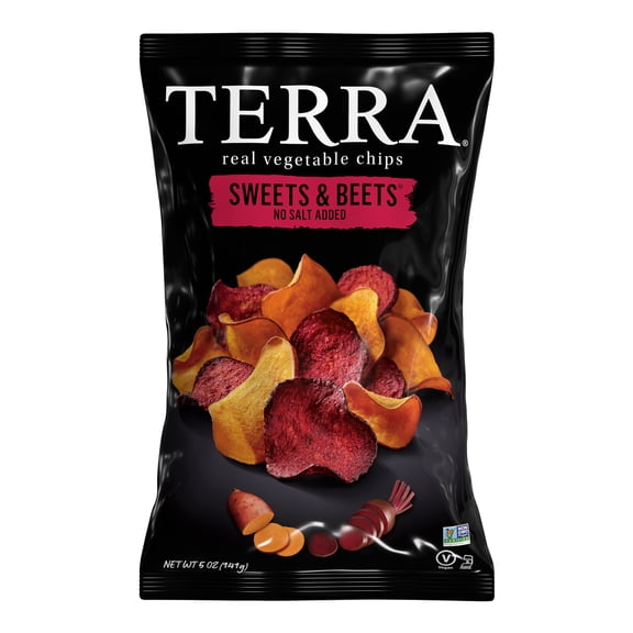 TERRA Sweets & Beets No Salt Vegetable Snack Chips, 5 oz