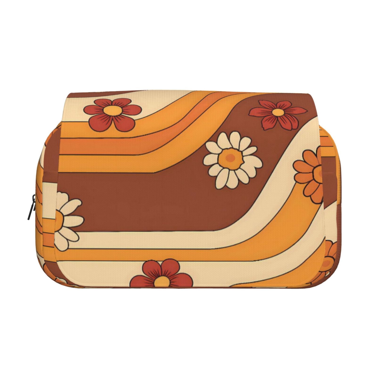 Large-Capacity Flip-Top Double-Layer Pencil Case, Multi-Functional Pocket Pen Case, Durable Stationery Organizer Groovy Flowers (13)