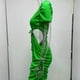 thumbnail image 4 of Vestido corto para mujer, cintura recortada, correas, enlace, mangas cortas, envoltura de cadera, vestido corto elegante, 4 of 7