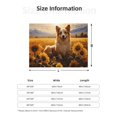 thumbnail image 5 of Rateoe Pastoral Sunflower Corgi Pattern Flannel Throw Blanket, Ultra-soft Blanket for Bed, Couch, Car, Hypoallergenic Anti-pilling blanket-80"x60"(Horizontal), 5 of 6
