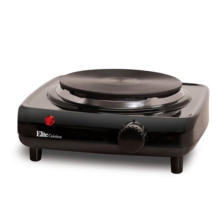 Elite Cuisine ESB-301BF Maxi-Matic 1000 Watt Single Buffet Burner Electric Hot Plate, Black1000 watts of power for faster cooking By Maximatic