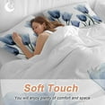 thumbnail image 3 of Blue Tulips Duvet Cover Set Full Size Flowers Minimalist Modern Art Soft Lightweight Comforter Covers 4 Piece Bedding Set with 1 Duvet Cover 1 Bed Sheet & 2 Pillow Shams, 3 of 8
