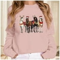 thumbnail image 4 of Funny Horses Christmas Sweatshirts for Women 2025 Long Sleeve Crewneck Cowgirl Holiday Graphic Sweatshirt Pullover Tops, 4 of 5