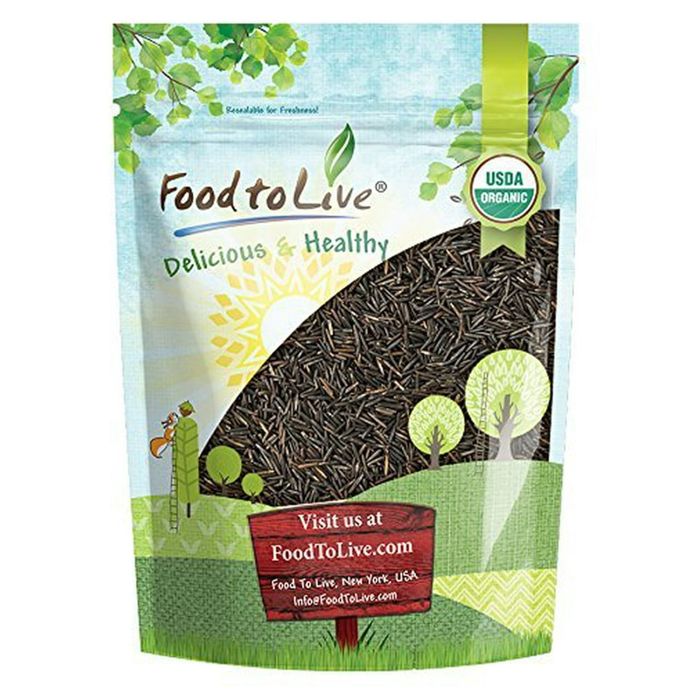 Food to Live Certified Organic Wild Rice (NonGMO, Bulk) (3 Pounds