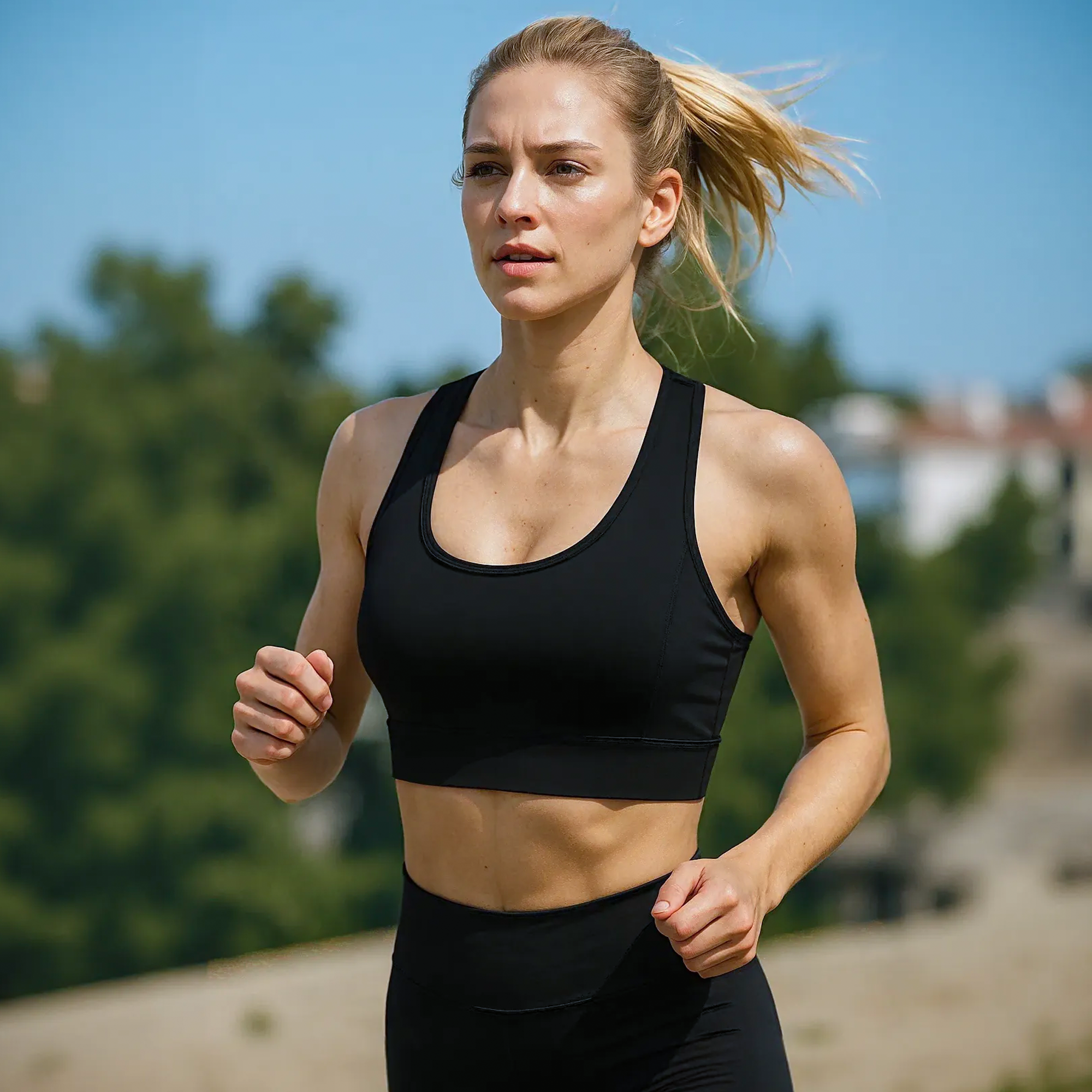MLDRA Women's High Impact Sports Bra, Mesh Back, Padded photo 5