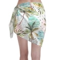 thumbnail image 2 of Disketp Watercolor Palm Tree Women Swimsuit Cover Up Short Chiffon Summer Beach Sarong Bikini Wrap Skirt Bathing Suit, 2 of 7