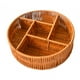 thumbnail image 3 of Cesta de frutas tejida, cesta de pan de ratán de imitación, artículos pequeños para almacenar refrigerios, cesta para servir alimentos para estante de Redondo Soledad cesta de almacenamiento, 3 of 10