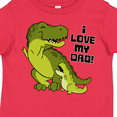 thumbnail image 4 of Inktastic I Love My Dad with Baby and Daddy Tyranasaurus Rex Boys or Girls Toddler T-Shirt, 4 of 5