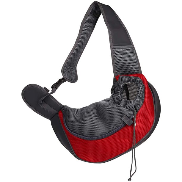 Eslinga para perros, bolsa de transporte para perros y gatos, bolsa de transporte ajustable para el hombro, bolsa de transporte de malla transpirable, adecuada para cachorros de menos de 5 kg, 37 x 2 JAMW Sencillez
