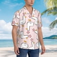 thumbnail image 3 of Fotbe Goose Queen Camisa Hawaiana para Hombre Unisex – Camisa Casual de Verano con Botones de Manga Corta de Algodón y Lino,X-Large, 3 of 7