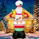 thumbnail image 3 of Muñeco de nieve inflable caliente Papá Noel Feliz árbol de Navidad Arco Decoración para el hogar al aire libre Luz LED Decoración para fiestas de Año Nuevo Regalos, 3 of 5