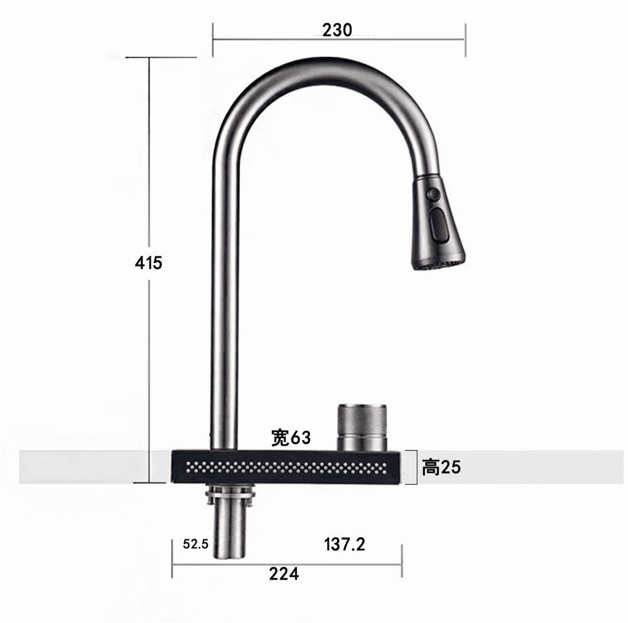 4 Modes 360° Swivel Kitchen Faucet with Pull Down Sprayer Single Handle Kitchen Sink Tap with Knob Control for Kitchen Use