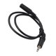 thumbnail image 4 of EeaseMX Cable alargador de audio estéreo profesional de 3,5 mm (macho a hembra) de 0,5 metros con conectores niquelados (negro), 4 of 8